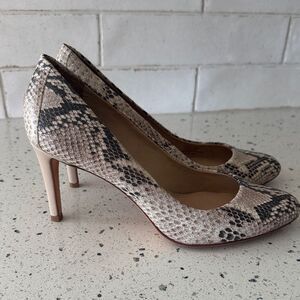 Antonio Melani Paton Leather Elegant Snake Print Stilettos Pumps Heels Size 10M